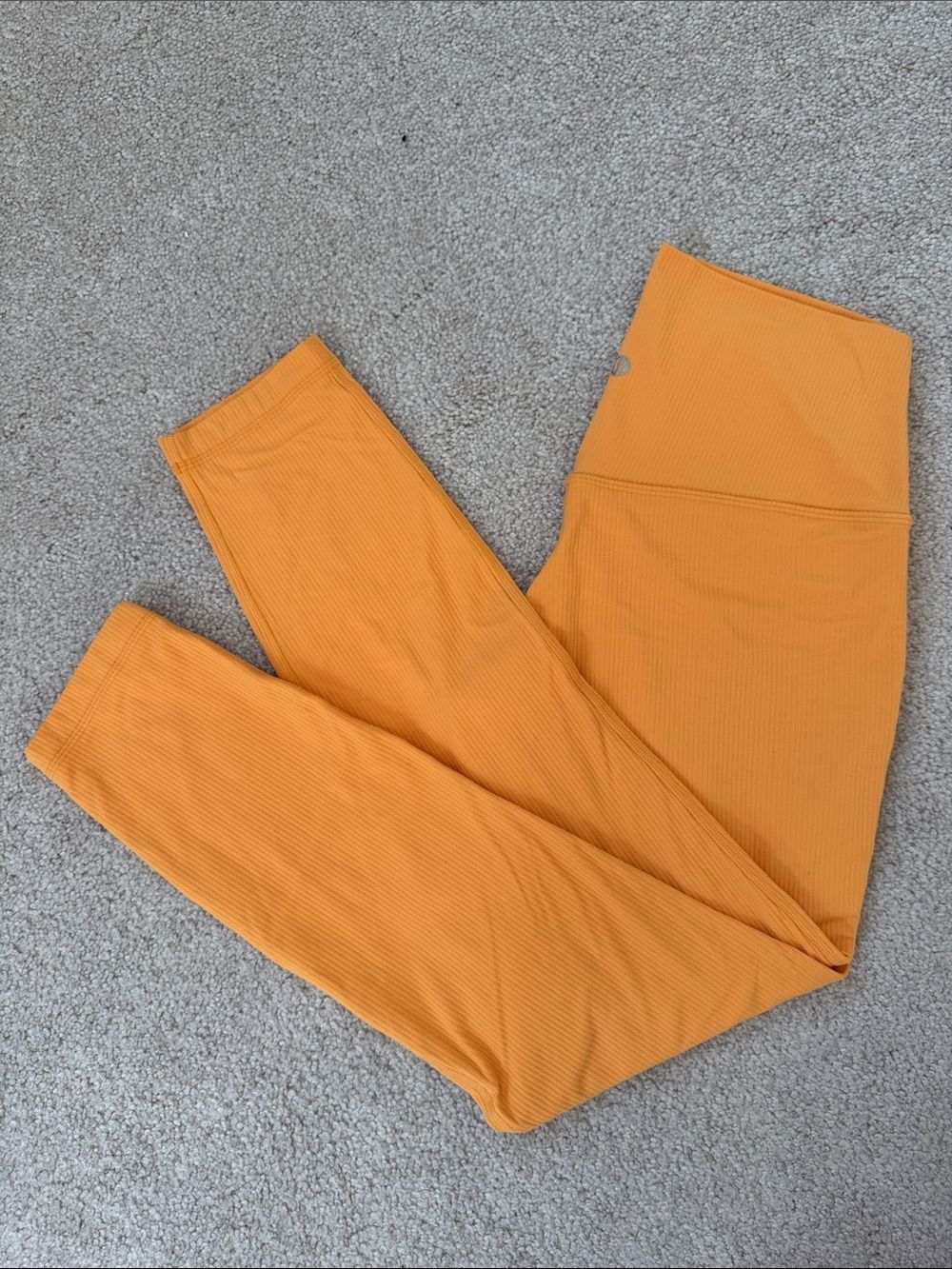 lululemon Align Ribbed High Rise Tights 25” Mango Dream Sz8